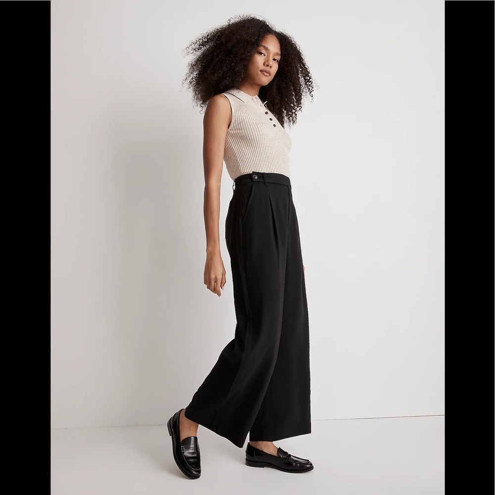 NWT Madewell The Tall Harlow Wide Leg Ankle Pant in Softdrape